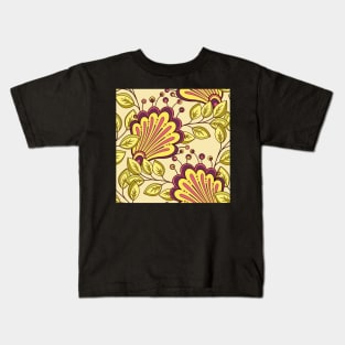 Spring Pattern with Vintage Floral Motif Kids T-Shirt